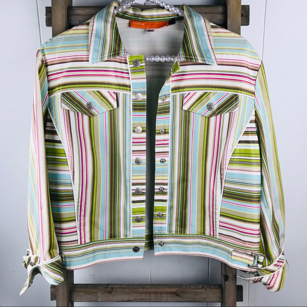 Cynthia Steffe Striped Jacket size L